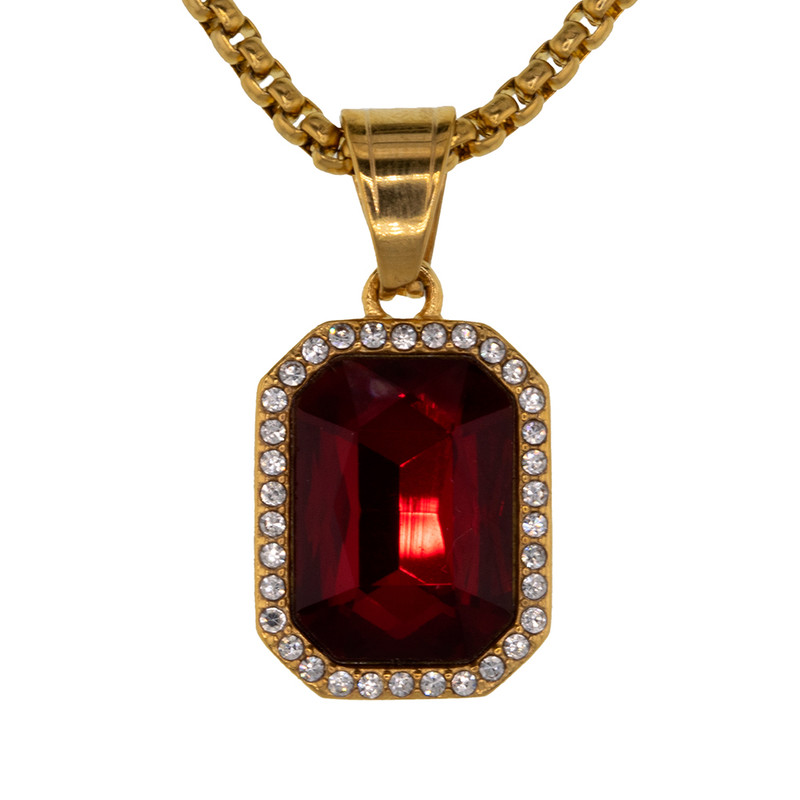 گردنبند مردانه داتینو مدل تک نگین