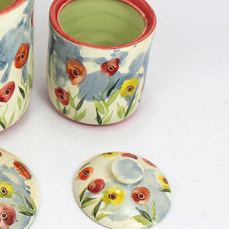 جای ادویه مدل گل بسته ۳ عددی