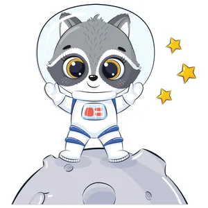 استیکر دیواری کودک جیک جیک مدل راکن فضانورد کد T56