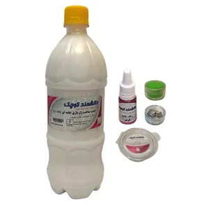 چسب ساخت ژل بازی خامه ای دانشمند کوچک مدل K1000 به همراه بوراکس و رنگ کد RG-5 بسته 5 عددی