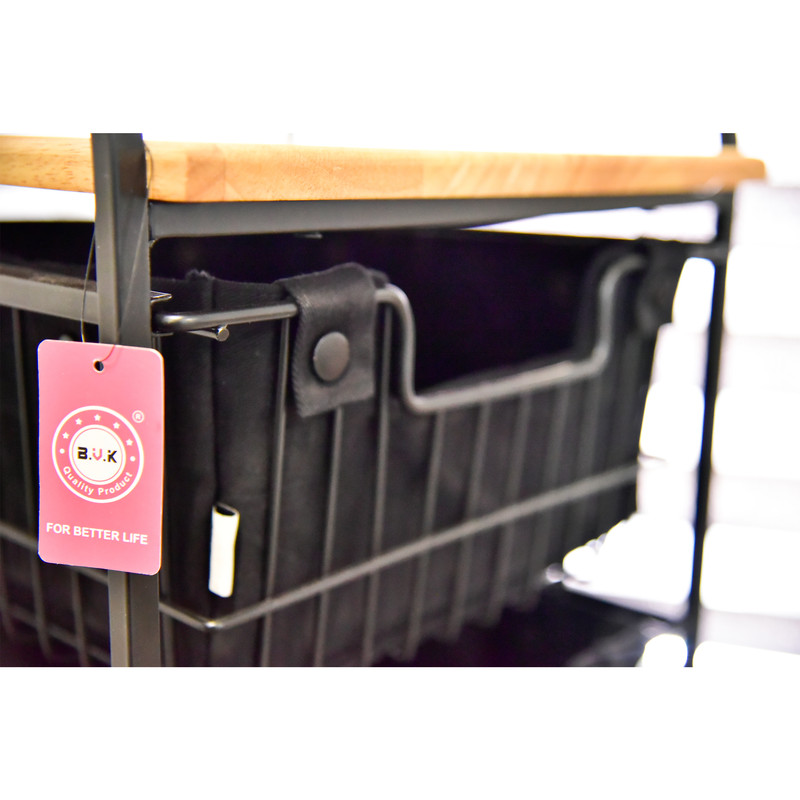 سبد سیب زمینی و پیاز بی.وی.کی مدل پارچه دار کد 409843