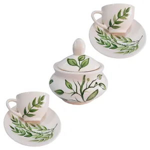 سرویس چای خوری 5 پارچه طرح برگ کد ZP5-A