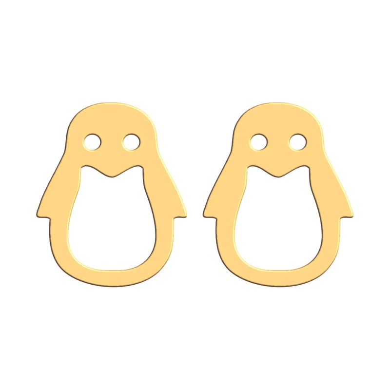 گوشواره طلا 18 عیار زنانه فرشته مدل پنگوئن WEL-000396