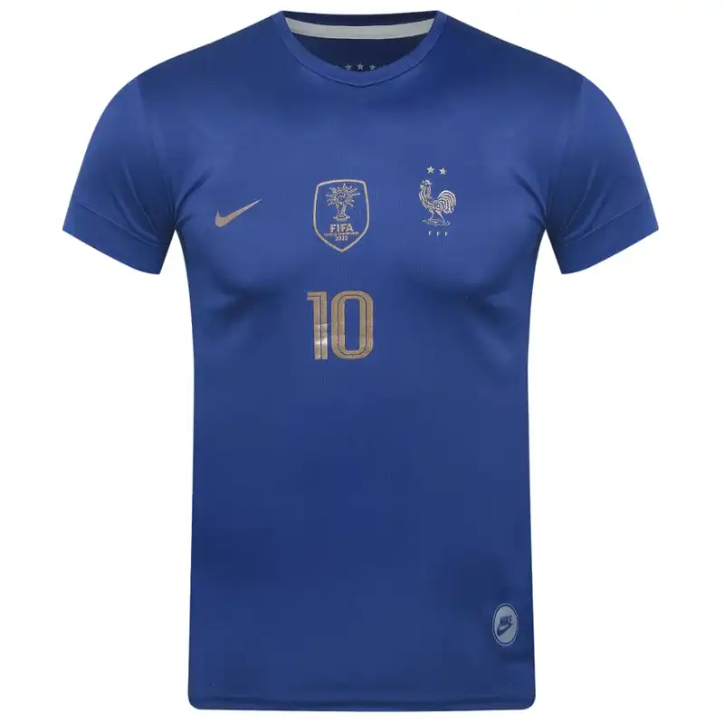 ست تیشرت و شلوارک ورزشی مردانه مدل امباپه 2022 طرح تیم ملی فرانسه