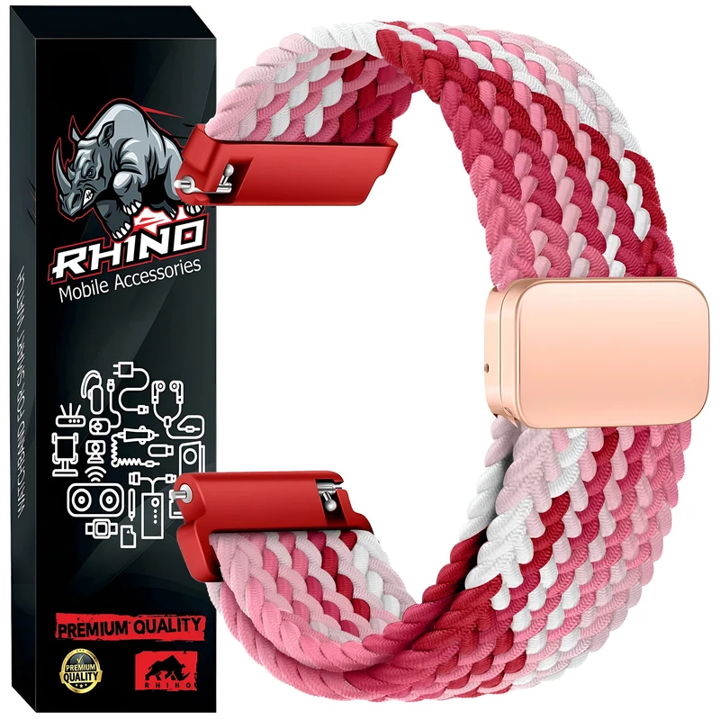 بند راینو مدل Braid Magnet مناسب برای ساعت هوشمند هایلو GS LS09A / GST Lite / GST / LS02 Pro / Watch 2 Pro (22MM)