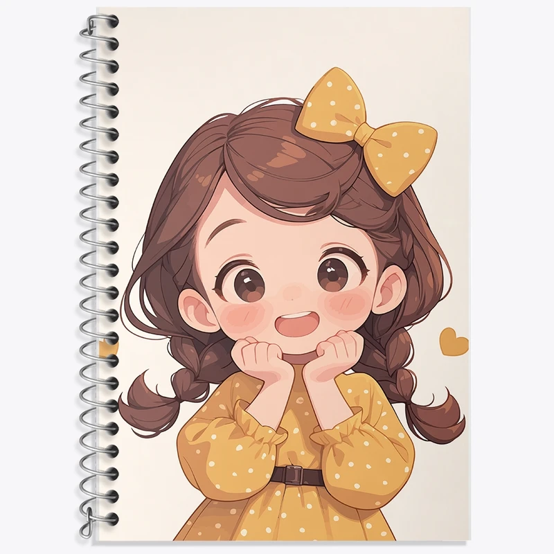 دفتر لغت 50 برگ خندالو طرح دخترانه کیوت کد F2303