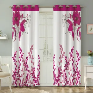 پرده نیروانا طرح گل  مدل مخمل کد 8666 سایز 140×280 سانتی متر