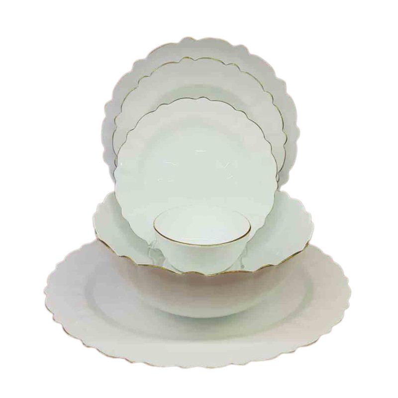 سرویس غذاخوری 26 پارچه 6 نفره مدل لب طلا