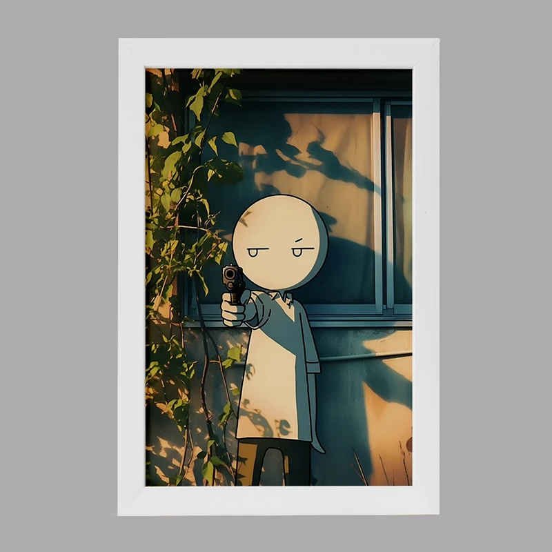 تابلو خندالو مدل آدمک کیوت کد F6049