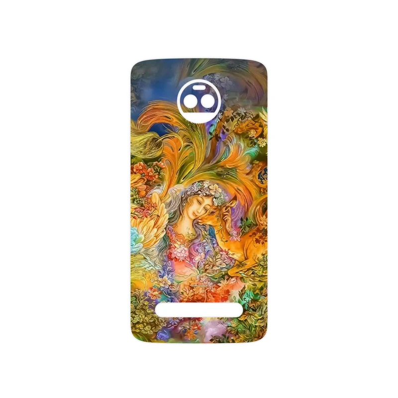برچسب پوششی ماهوت مدل Persian miniature 3 مناسب برای گوشی موبایل موتورولا Moto Z2 Force