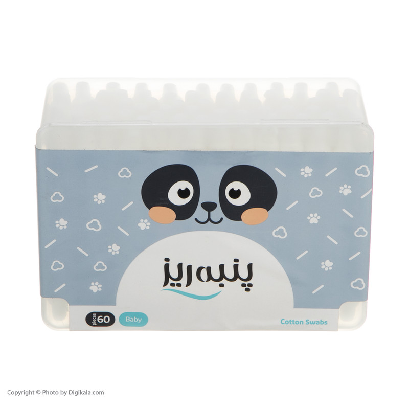 گوش پاک کن کودک پنبه ریز بسته 60 عددی گوش پاک کن کودک پنبه ریز بسته 60 عددی
