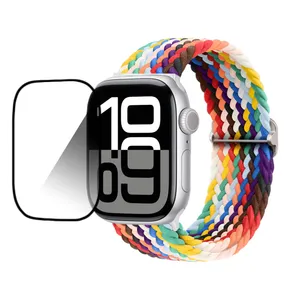 Goof PMMA-Braided Strap suitable for Apple Watch Series 10 46mm With Screen Protector