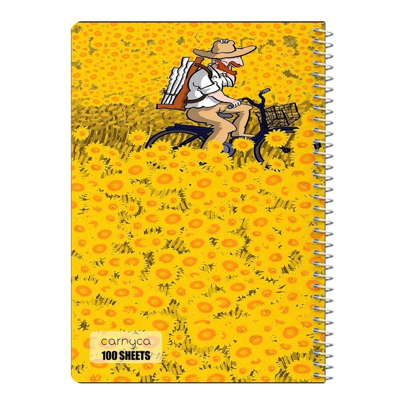 دفتر شطرنجی 100 برگ سیمی کارنیکا طرح فانتزی ون گوگ Van Gogh Fantasy کد 85102