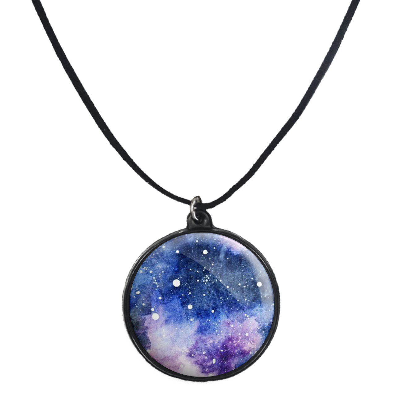 گردنبند پرمانه طرح کهکشان کد pmb.23955 مدل دو طرفه