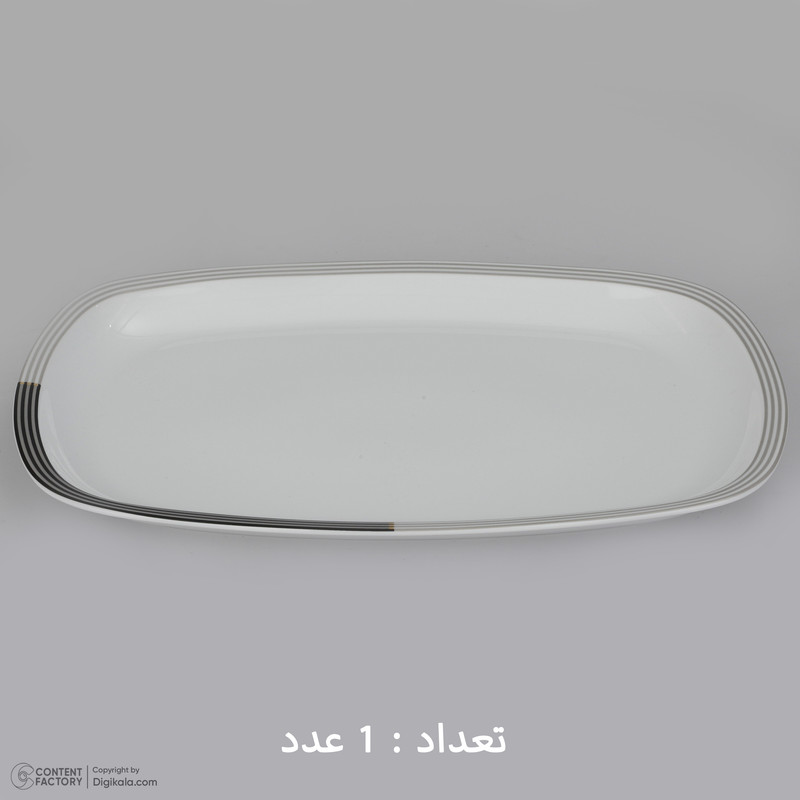 سرویس غذاخوری 27 پارچه 6 نفر چینی زرین ایران مدل وگاس اوریت سری کواترو درجه عالی