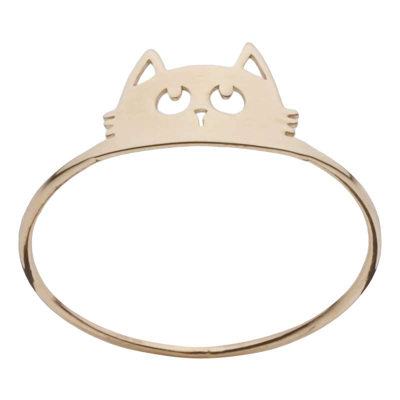انگشتر طلا 18 عیار دخترانه مایا ماهک مدل MR1156 طرح گربه