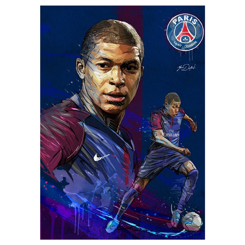 پوستر مدل کیلیان امباپه Kylian Mbappe کد 2026