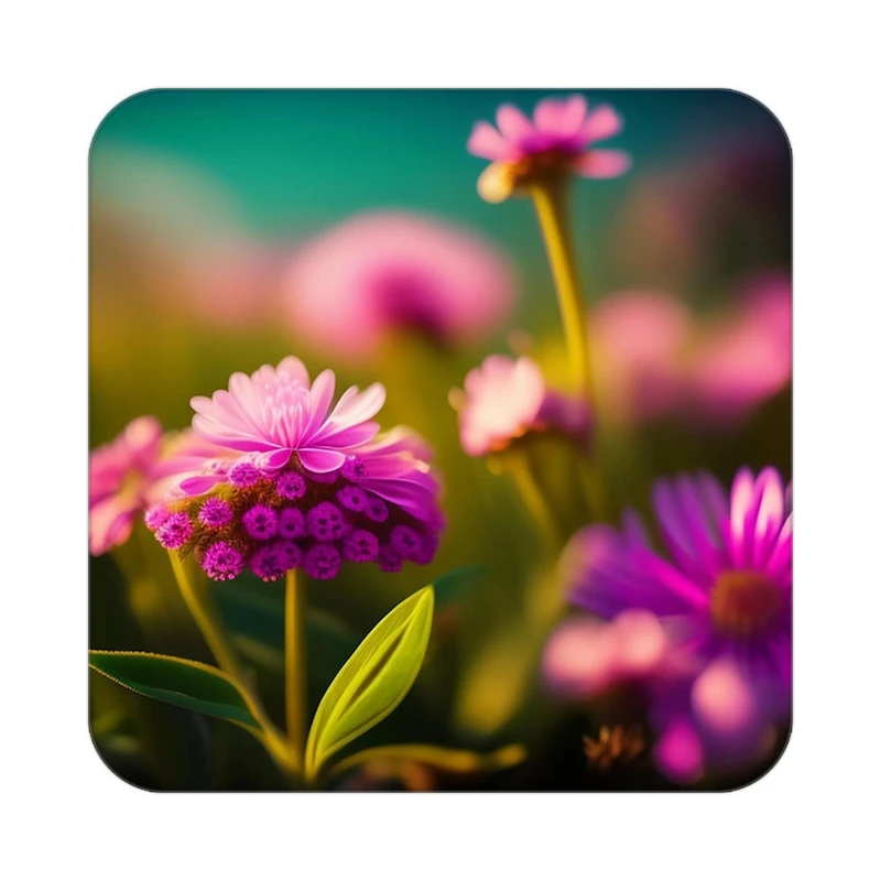 زیر لیوانی کاکتی طرح گل مدل mp17302