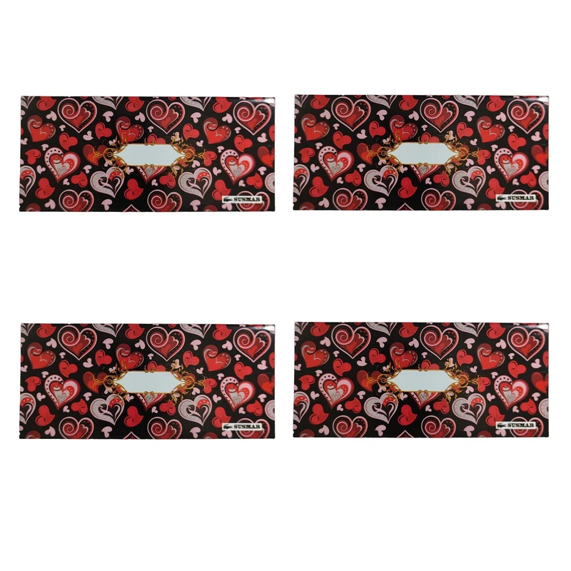 پاکت پول مدل قلب 01 کد 007 بسته 4 عددی 