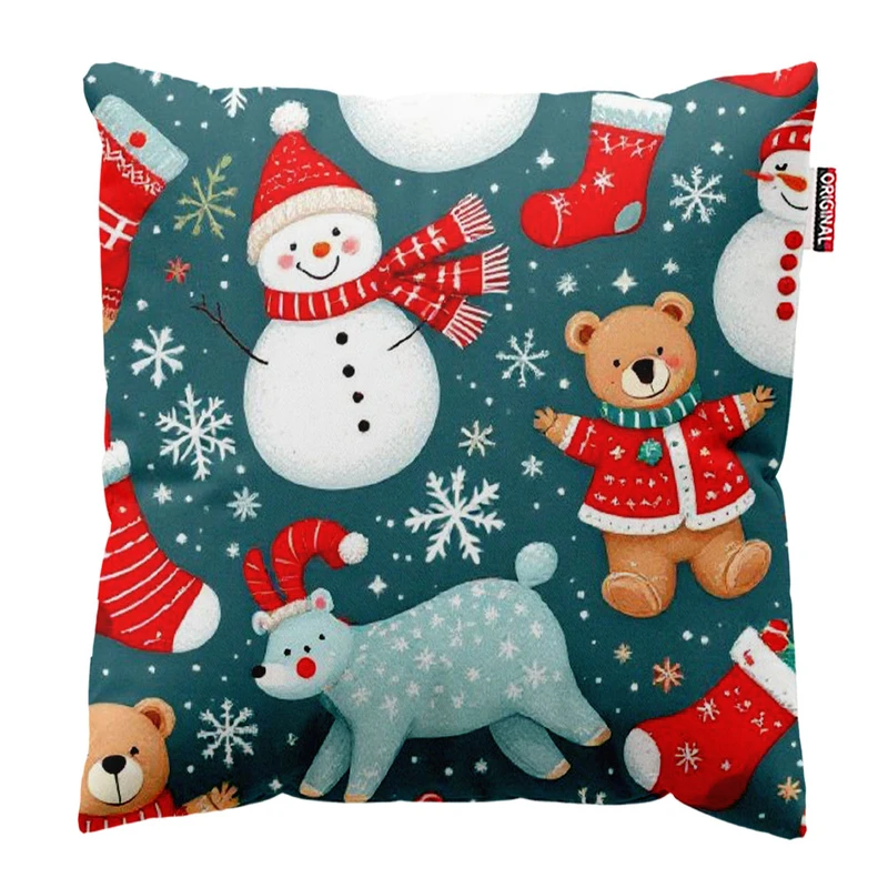 کوسن پاد آفرین طرح کریسمس کد 2717 سایز 30*30 سانتی متر