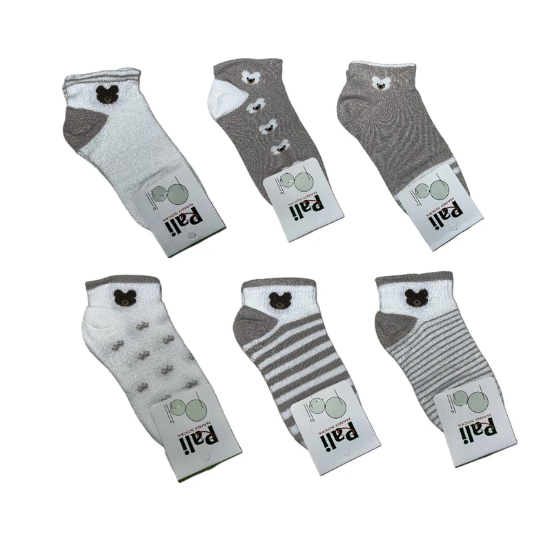 جوراب ساق کوتاه زنانه مدل تدی  بسته 6 عددی