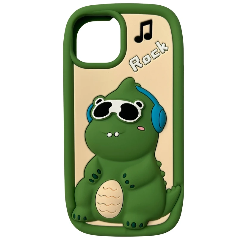 کاور مدل سیلیکونی طرح دایناسور کد 544 مناسب برای گوشی موبایل اپل iPhone 13 / 14 / 15