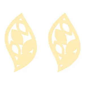 گوشواره طلا 18 عیار زنانه الن نار مدل N5129 طرح برگ