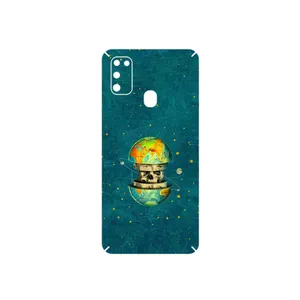 MAHOOT Collage of Earth Face Cover Sticker for Samsung Galaxy M21