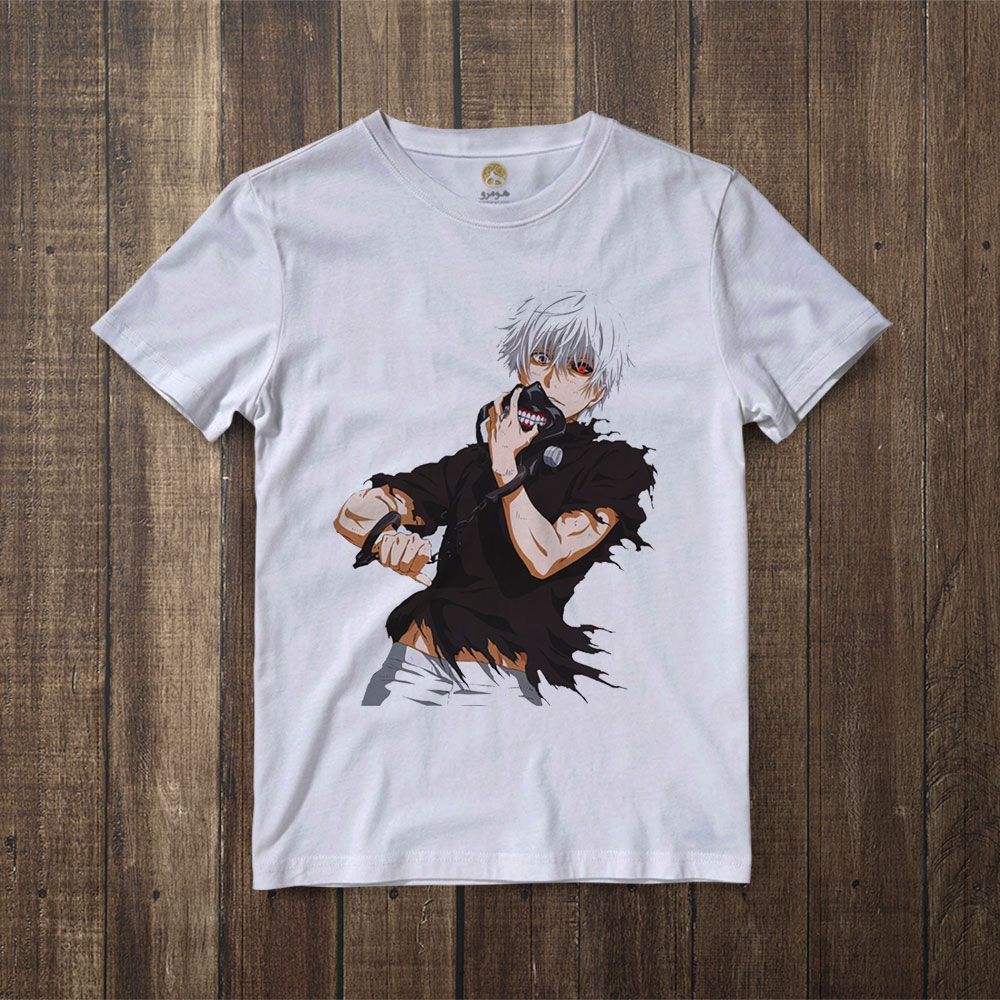 تی شرت آستین کوتاه زنانه هومرو مدل TW376 طرح انیمه توکیو غول -  - 6