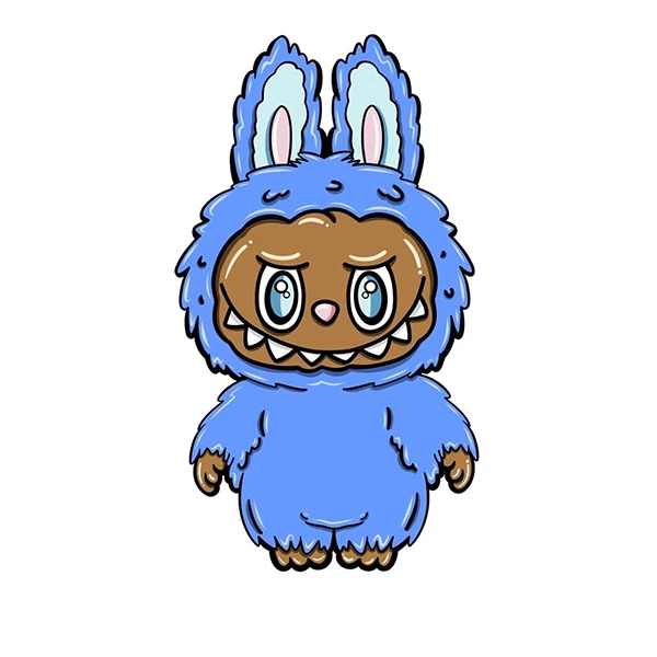 استیکر پارچه و لباس پاد آفرین طرح لبوبو کد 273