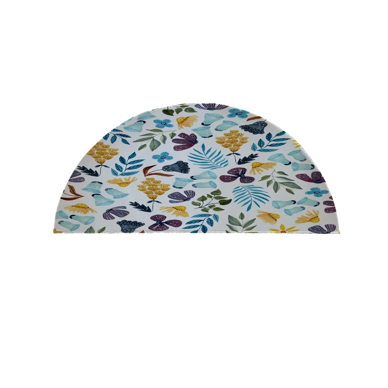   پادری مدل نیم دایره طرح برگ کد 9340 سایز 90×45 سانتی متر