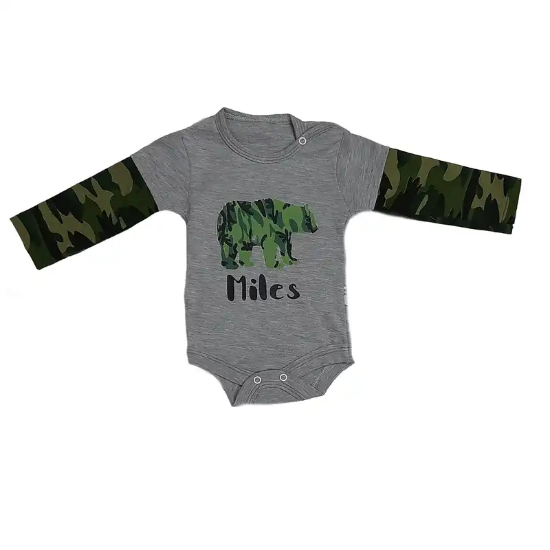 ست بادی و شلوار نوزادی طرح ارتشی کد 15