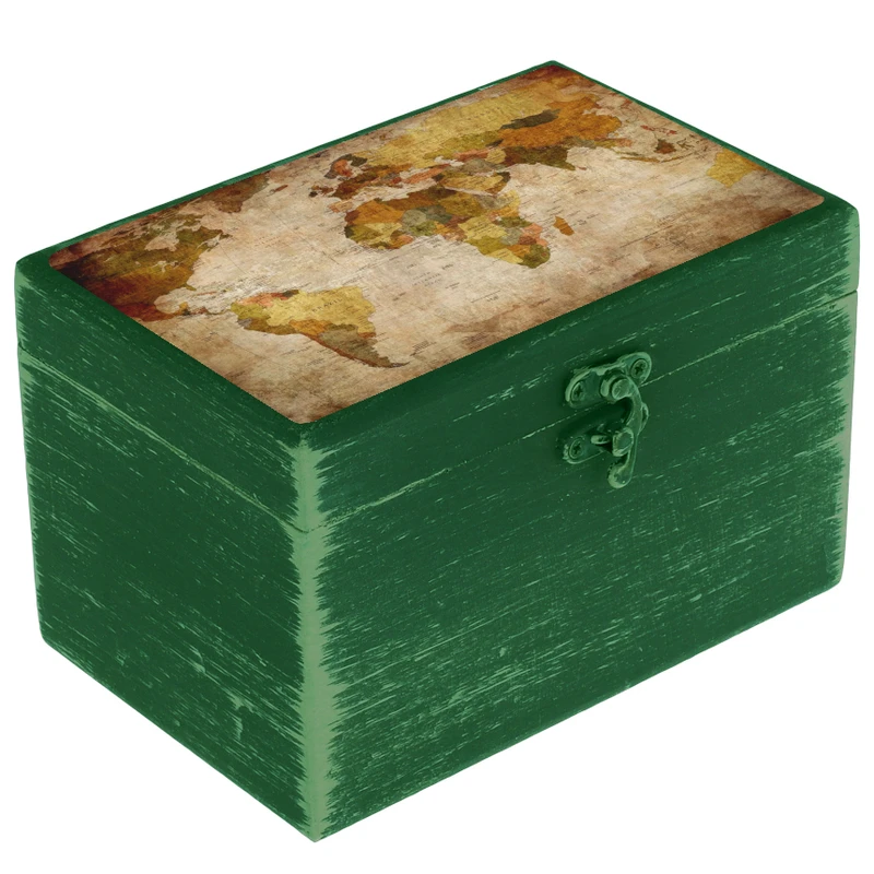 جعبه هدیه دست‌ساز مدل هنری طرح نقشه کهن کد WB063