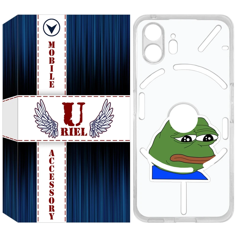 کاور یوریل مدل Clear کد 86 طرح قورباغه غمگین مناسب برای گوشی موبایل ناتینگ فون 2