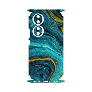 MAHOOT Turquoise marblewith golden streaks-FullSkin Cover Sticker for Honor 90