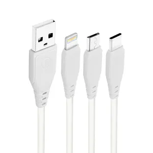 کابل تبدیل USB به microUSB / USB-C / لایتنینگ ام پی بلبری مدل BLB-2029 طول 1.2 متر