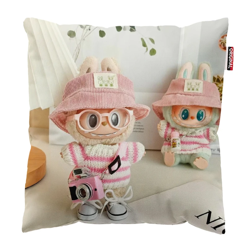 کوسن پاد آفرین مدل عروسک لبوبو کد PK301999 سایز 30*30 سانتی متر