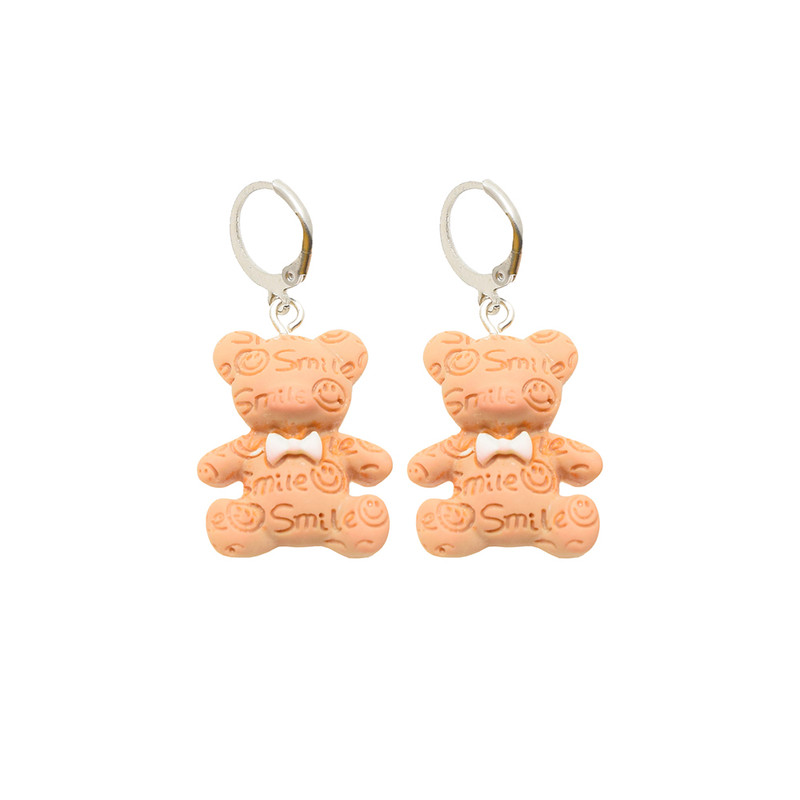 گوشواره دخترانه دلنار گالری مدل تدی و پاپیون