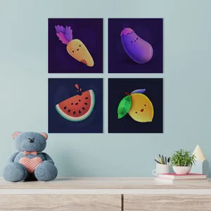 تابلو شاسی بیب استور طرح میوه مدل BA-008 مجموعه چهار عددی