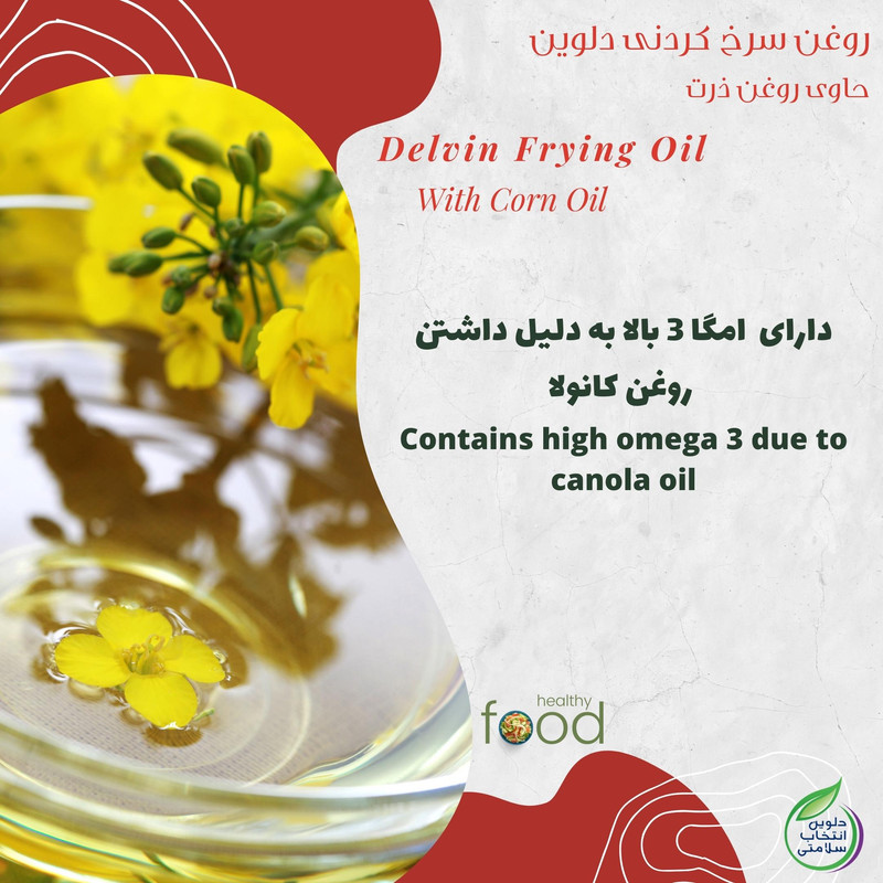 روغن سرخ کردنی بر پایه روغن ذرت دلوین - 1800 میلی لیتر