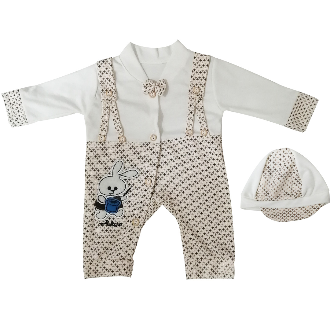 ست سرهمی و کلاه نوزادی مدل P23