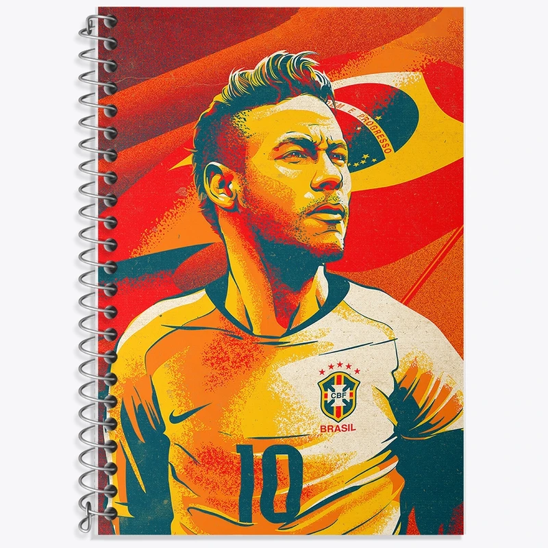 دفتر زبان 50 برگ خندالو مدل سه خط طرح نیمار جونیور کد F199