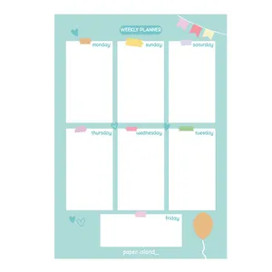 کاغذ یادداشت طرح جشن تولد مدل پلنر هفتگي