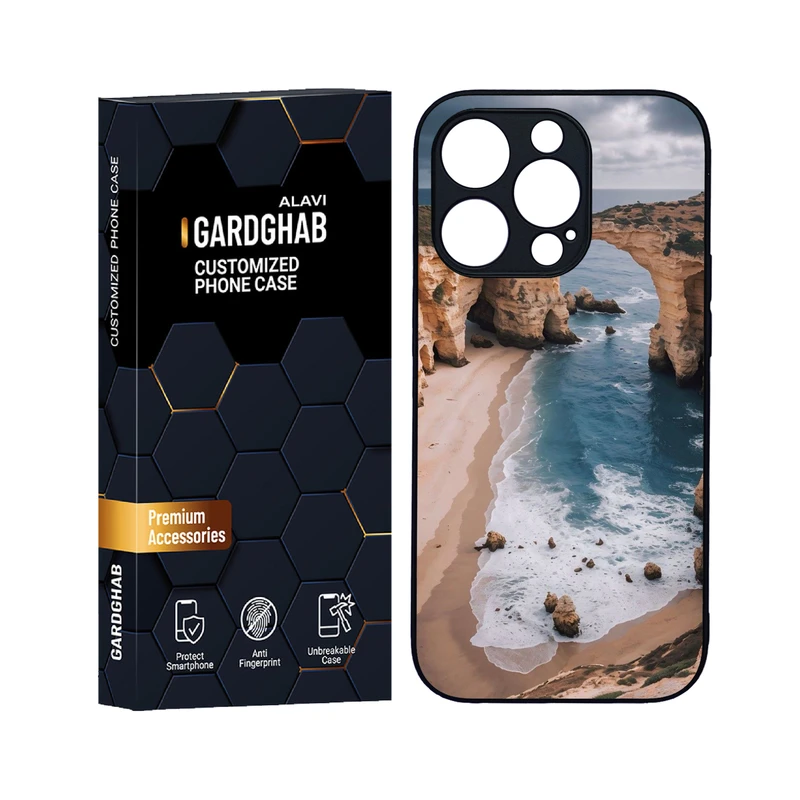 کاور گارد قاب علوی مدل دورژله ای منظره و طبیعت مناسب برای گوشی موبایل اپل iPhone 14 Pro