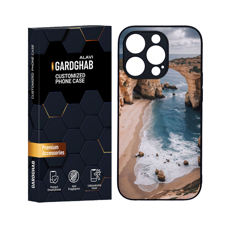 کاور گارد قاب علوی مدل دورژله ای منظره و طبیعت مناسب برای گوشی موبایل اپل iPhone 14 Pro