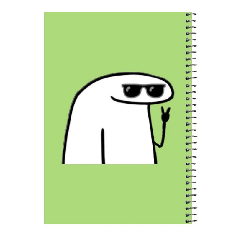 دفتر مشق 80 برگ اس جی مدل استیکر و عینک دودی  