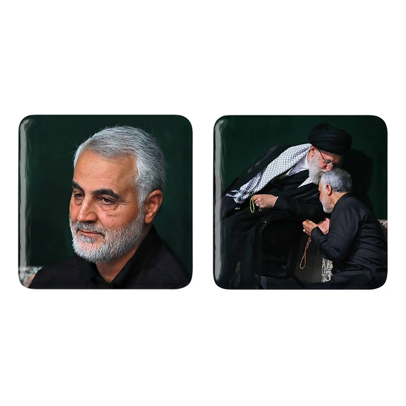 مگنت خندالو مدل سردار قاسم سلیمانی کد 26202609 مجموعه 2 عددی