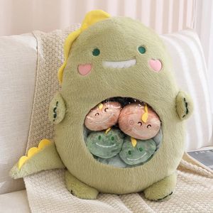 نقد و بررسی عروسک طرح دایناسور بالشتی مدل بچه دار کد JIMI110 ارتفاع 55 سانتی‌ متر توسط خریداران