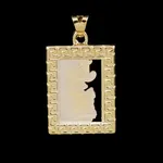 آویز گردنبند طلا کم اجرت 18 عیار زنانه ناریا طرح وان یکاد کد T19-3