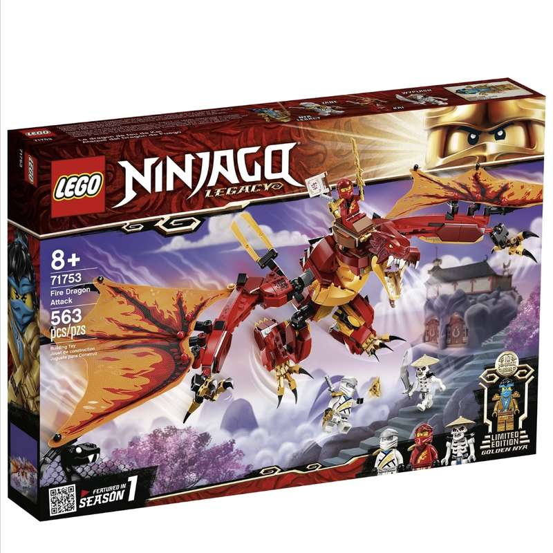 لگو مدل حمله اژدهای آتشین نینجاگو ninjago 71753